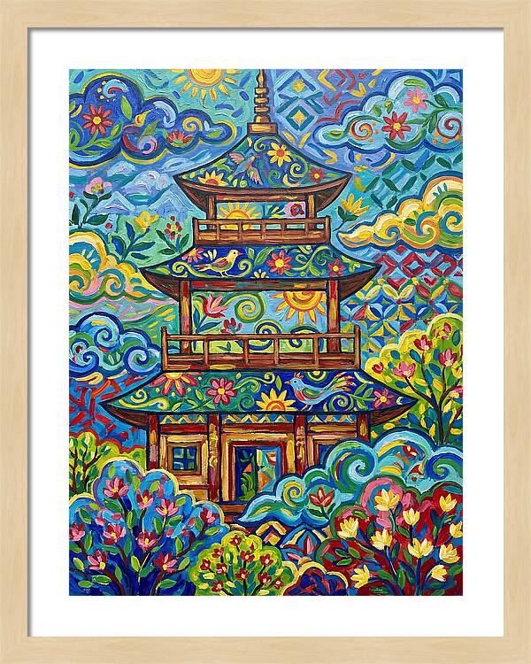 Tiered Pagoda In Vibrant Colors
