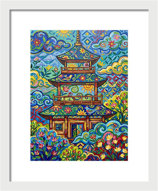Tiered Pagoda In Vibrant Colors