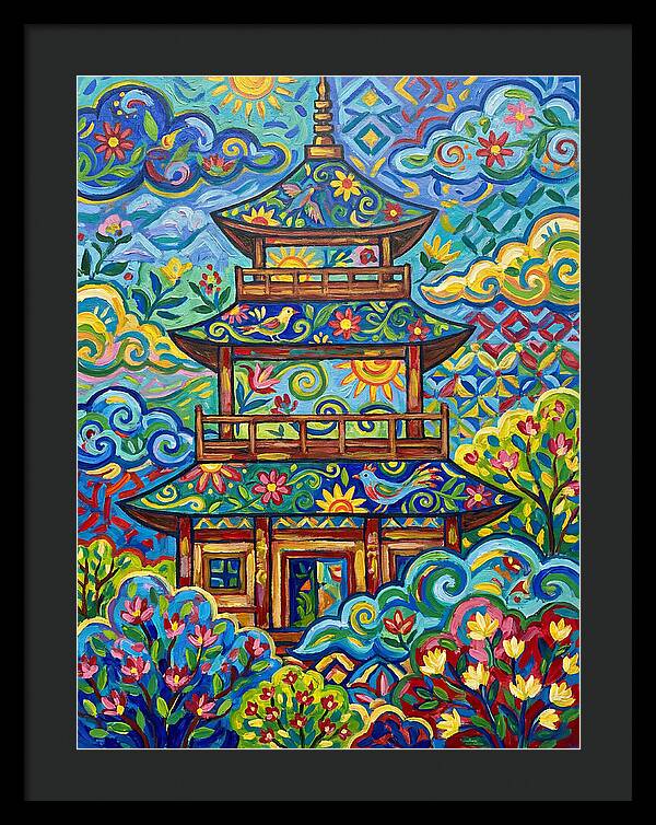Tiered Pagoda In Vibrant Colors