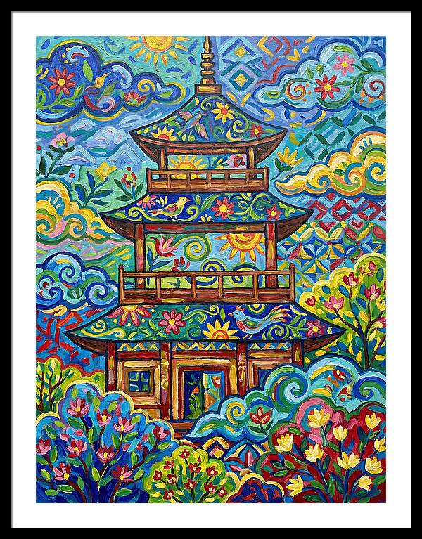Tiered Pagoda In Vibrant Colors