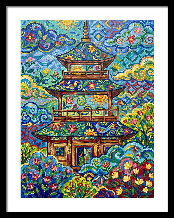 Tiered Pagoda In Vibrant Colors