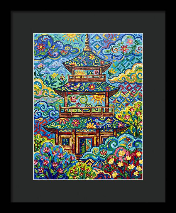 Tiered Pagoda In Vibrant Colors