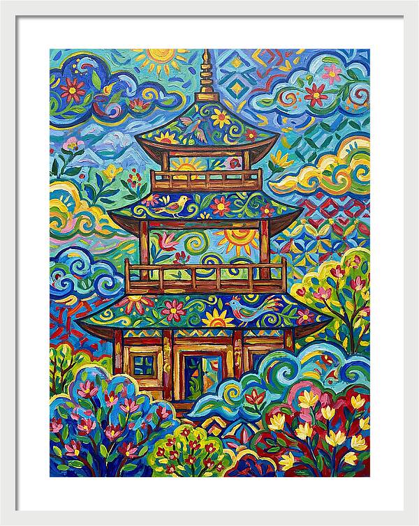 Tiered Pagoda In Vibrant Colors