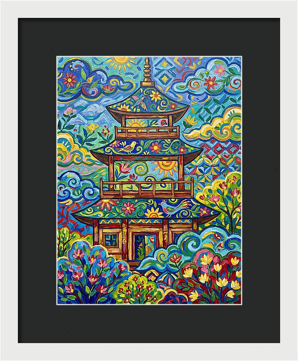 Tiered Pagoda In Vibrant Colors