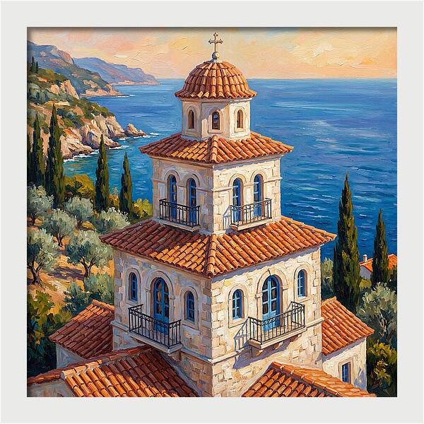 Tiered Pagoda Overlooking Sea