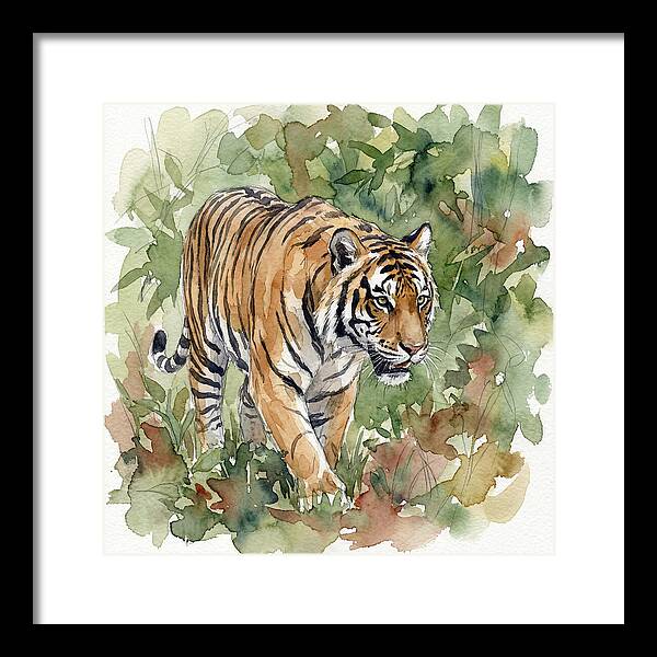 Tiger Among Lush Foliage