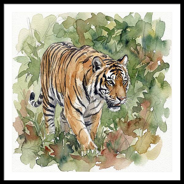 Tiger Among Lush Foliage