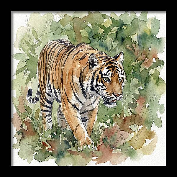 Tiger Among Lush Foliage