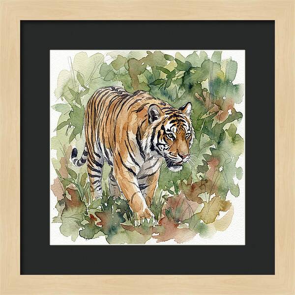 Tiger Among Lush Foliage