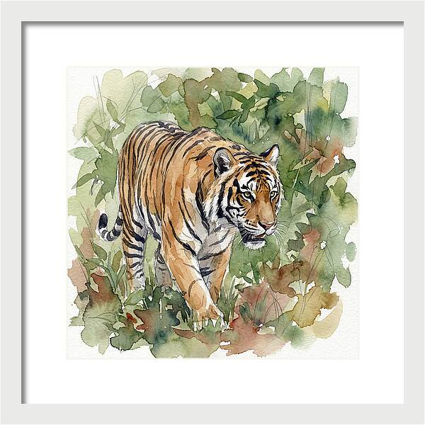 Tiger Among Lush Foliage