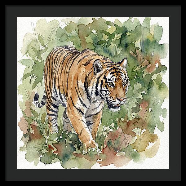 Tiger Among Lush Foliage