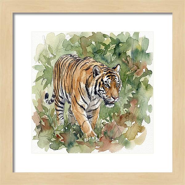 Tiger Among Lush Foliage