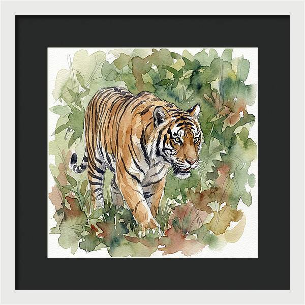 Tiger Among Lush Foliage