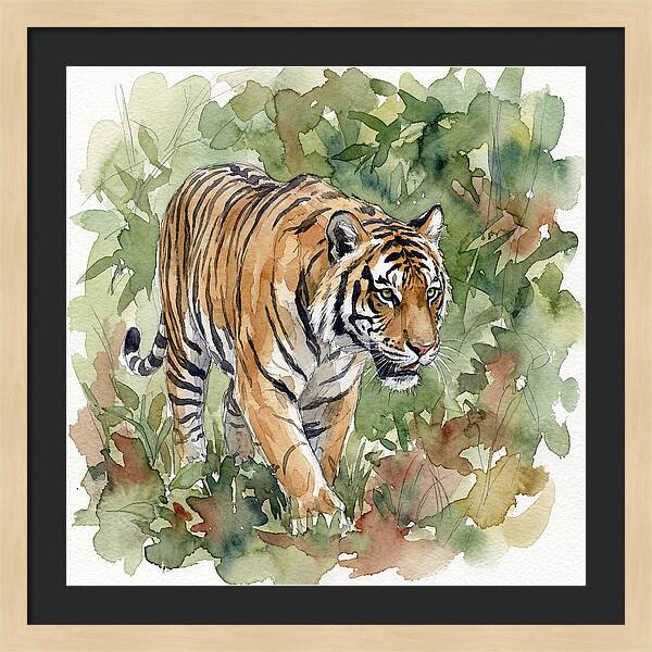 Tiger Among Lush Foliage