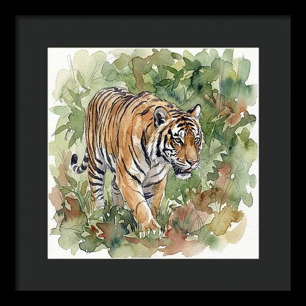 Tiger Among Lush Foliage