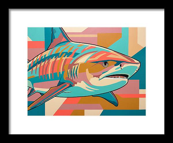 Tiger Shark In Vibrant Colors