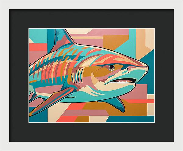 Tiger Shark In Vibrant Colors
