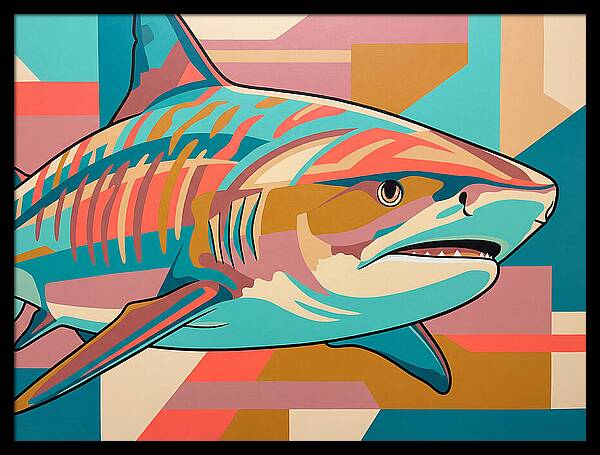 Tiger Shark In Vibrant Colors