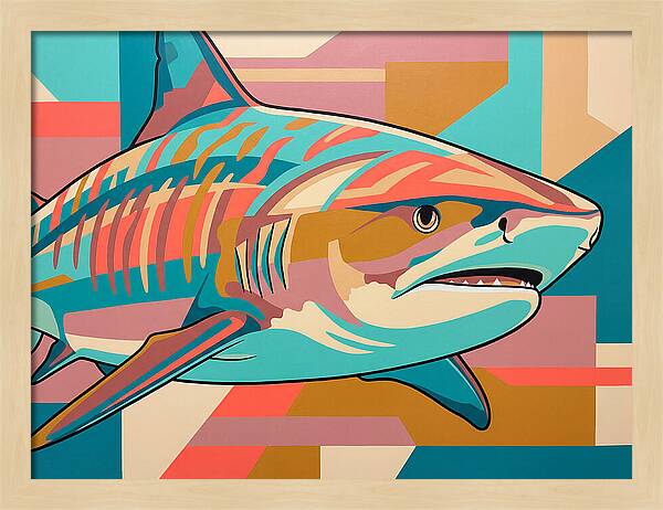 Tiger Shark In Vibrant Colors