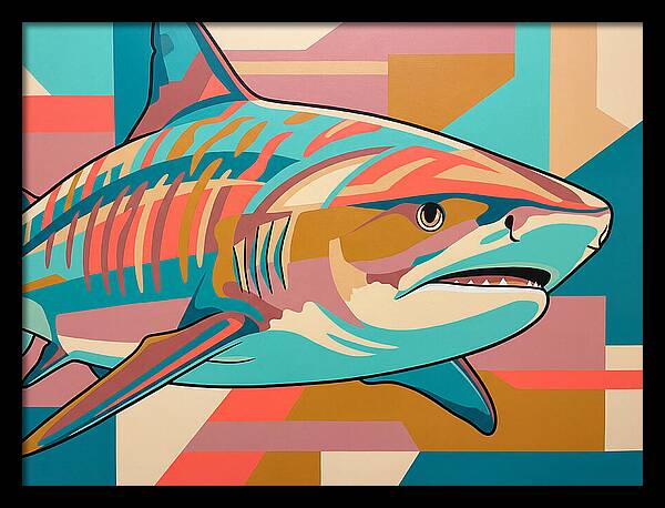 Tiger Shark In Vibrant Colors