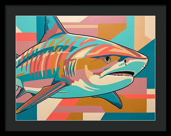 Tiger Shark In Vibrant Colors