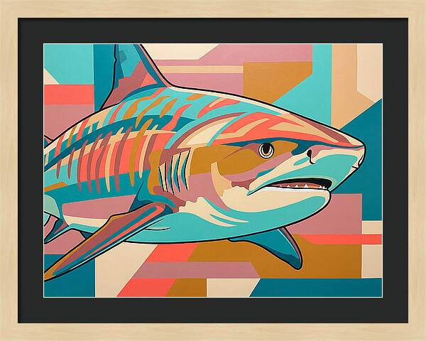 Tiger Shark In Vibrant Colors