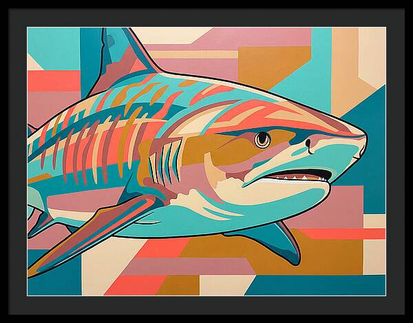 Tiger Shark In Vibrant Colors