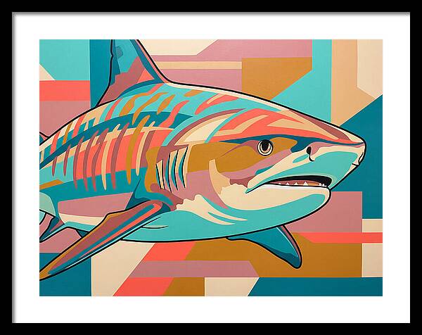 Tiger Shark In Vibrant Colors