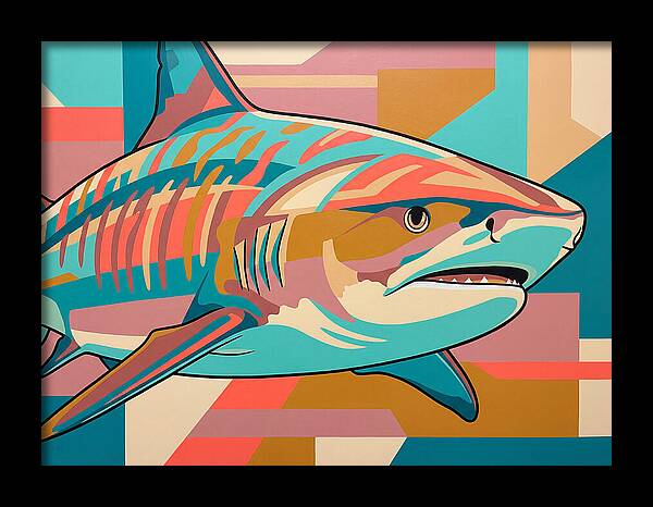 Tiger Shark In Vibrant Colors