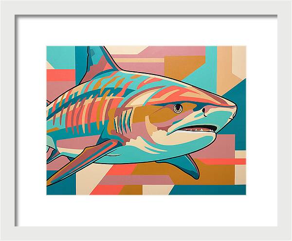 Tiger Shark In Vibrant Colors