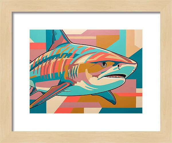 Tiger Shark In Vibrant Colors