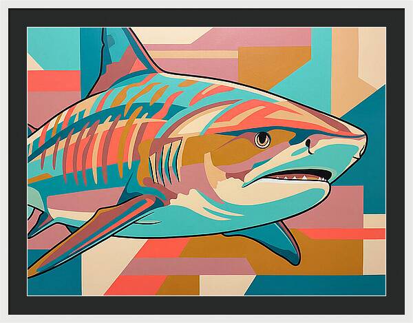Tiger Shark In Vibrant Colors