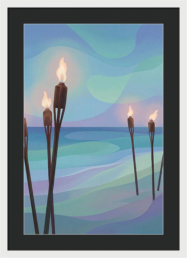Tiki Torches Illuminating Serenity