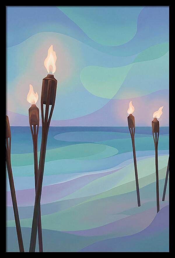 Tiki Torches Illuminating Serenity