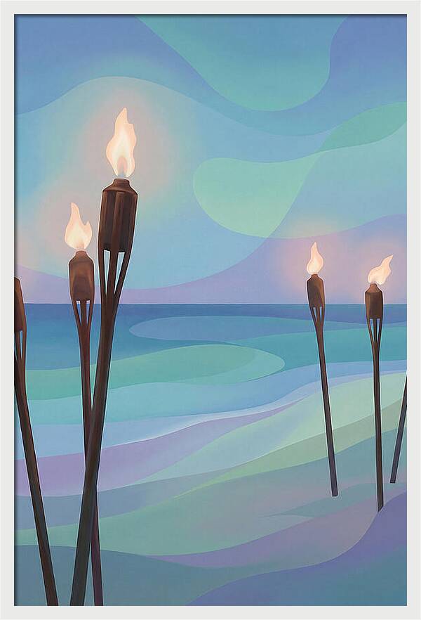 Tiki Torches Illuminating Serenity