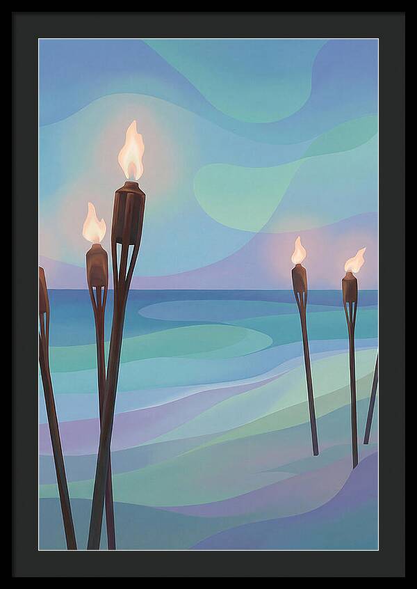 Tiki Torches Illuminating Serenity
