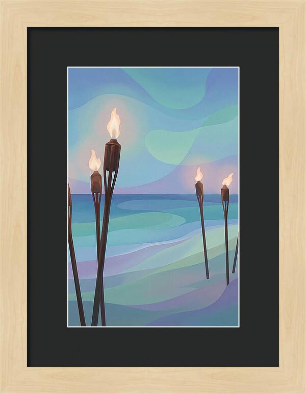 Tiki Torches Illuminating Serenity