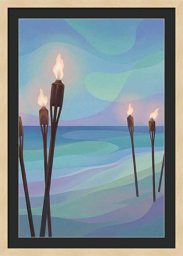 Tiki Torches Illuminating Serenity