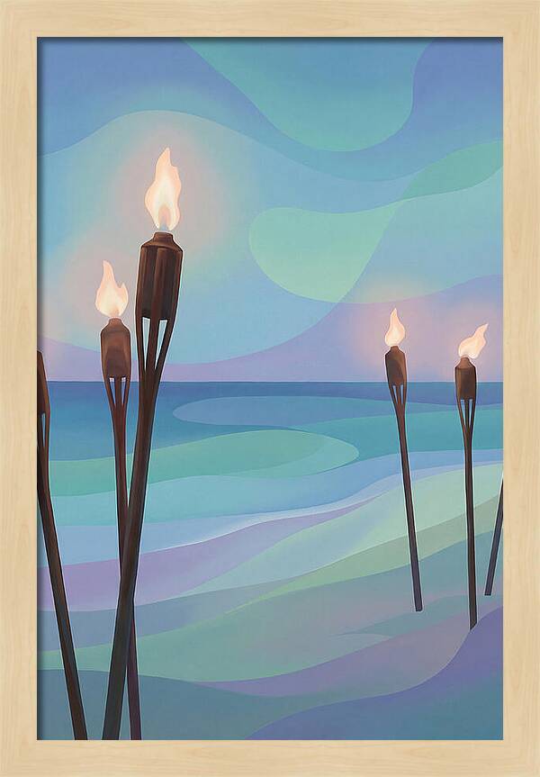 Tiki Torches Illuminating Serenity
