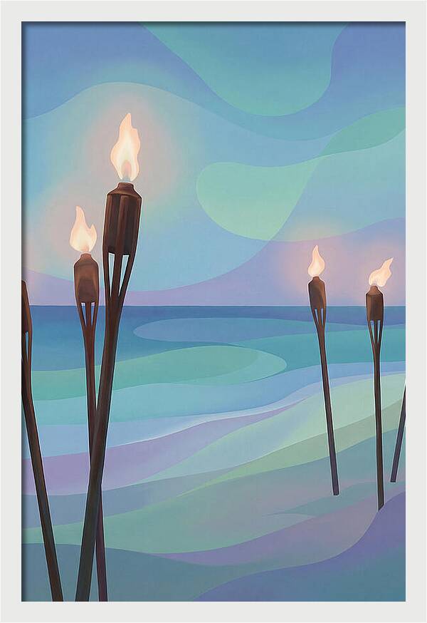 Tiki Torches Illuminating Serenity
