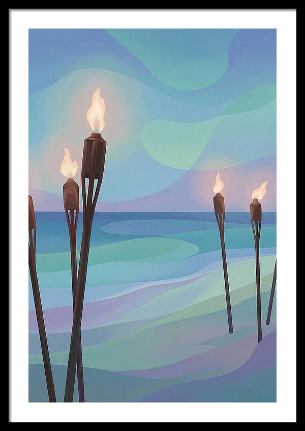Tiki Torches Illuminating Serenity