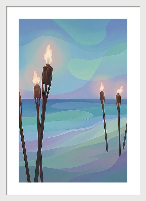 Tiki Torches Illuminating Serenity
