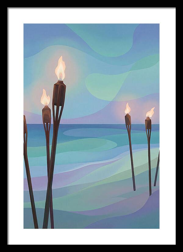 Tiki Torches Illuminating Serenity