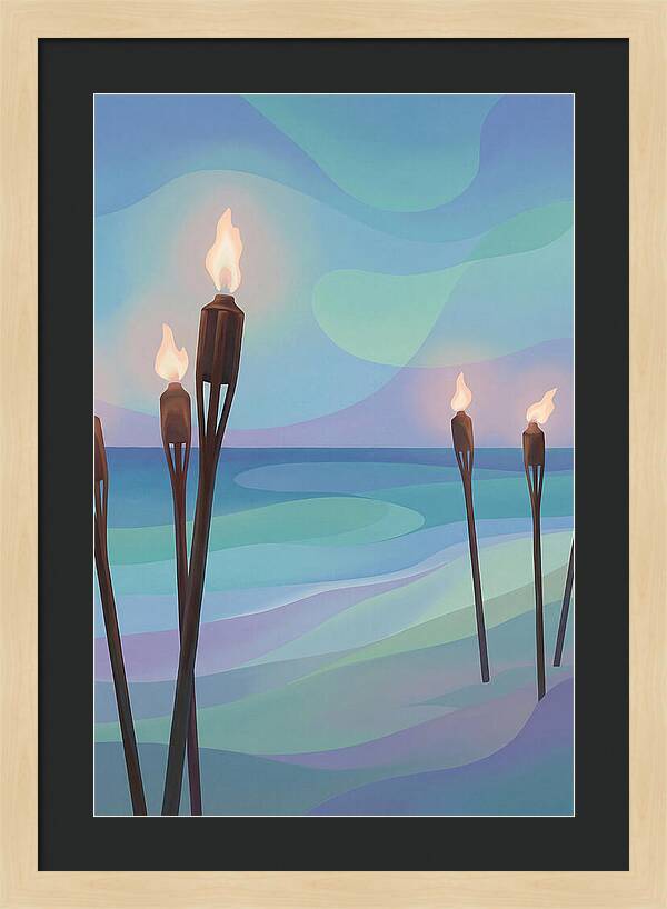 Tiki Torches Illuminating Serenity