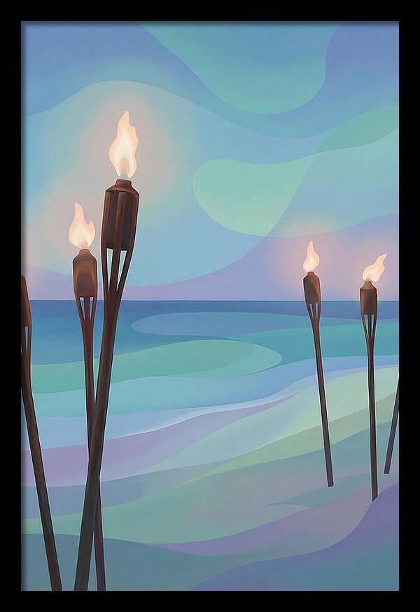 Tiki Torches Illuminating Serenity