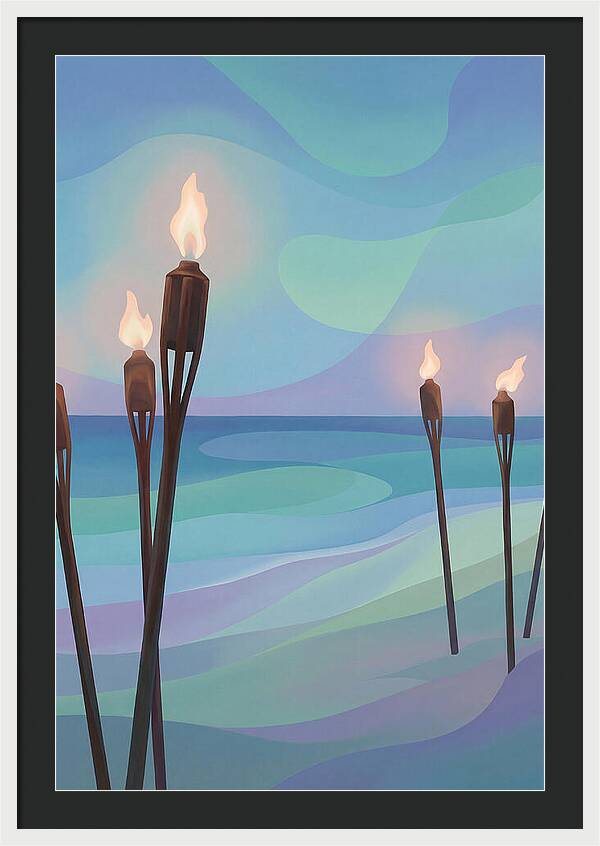 Tiki Torches Illuminating Serenity