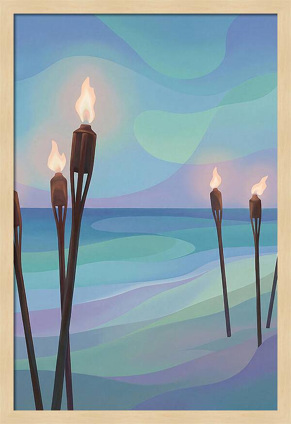 Tiki Torches Illuminating Serenity