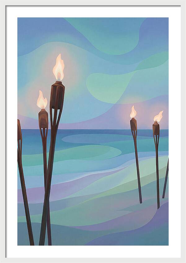 Tiki Torches Illuminating Serenity