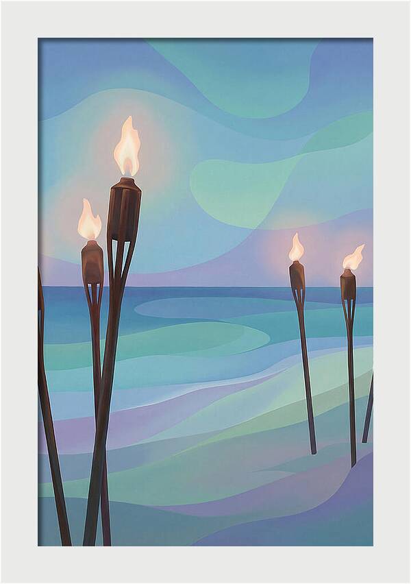Tiki Torches Illuminating Serenity
