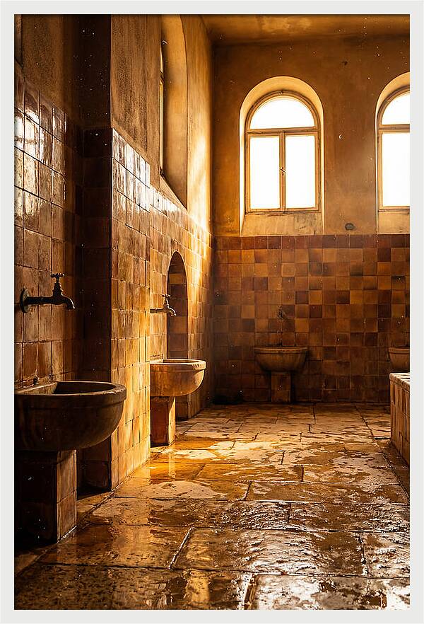 Tiled Bathroom Interior